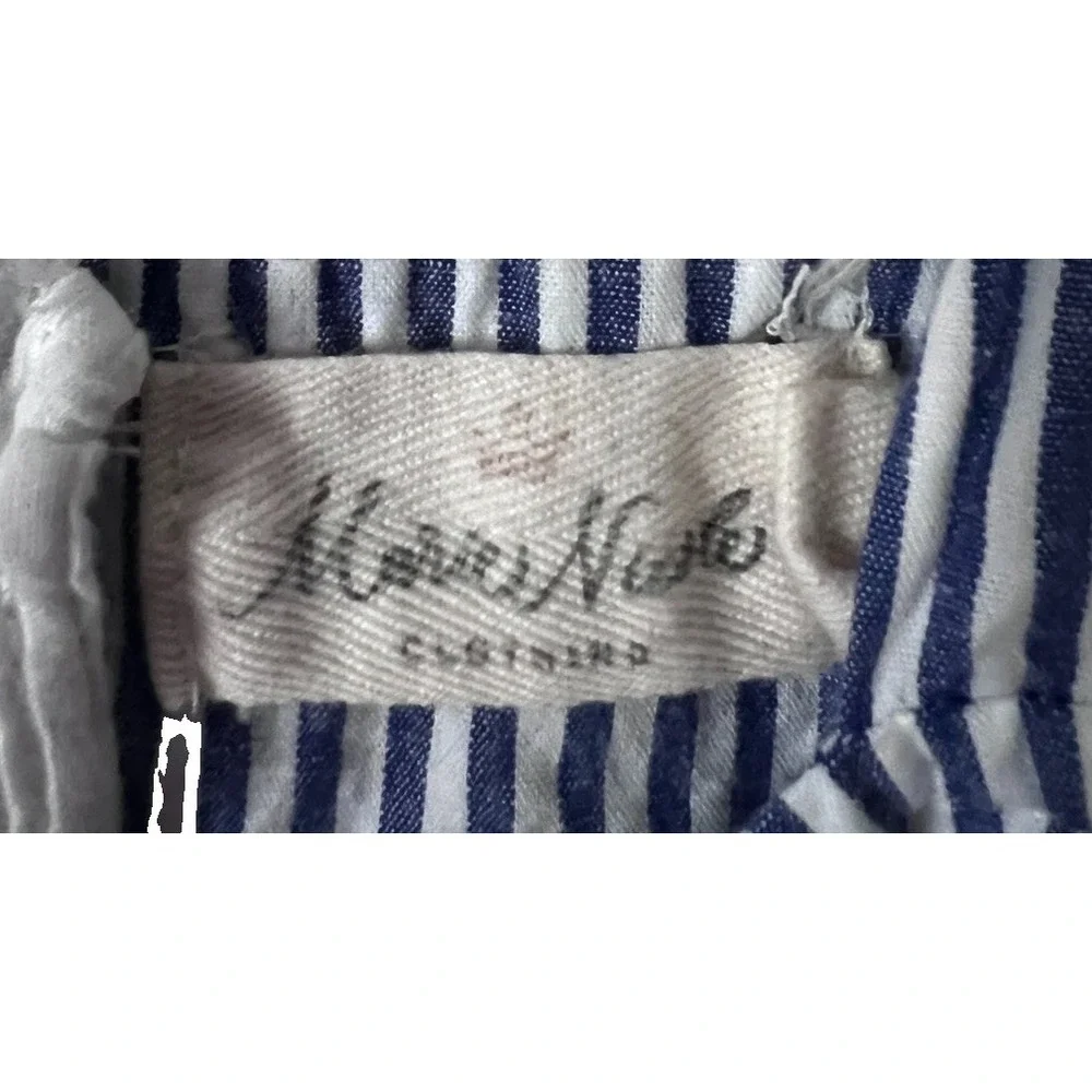 Mimi Niko Girls 2T Blue White Striped A-Line Dress Owl Square Neck Sleeveless